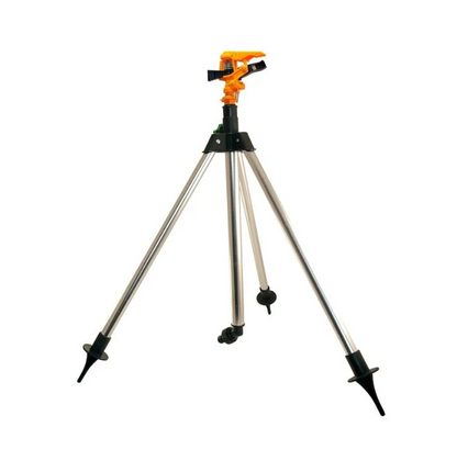 Aspersor pulsatoriu, plastic, cu trepied telescopic, 55-93 cm + Furtun extensibil 30m cu dispozitiv pulverizare