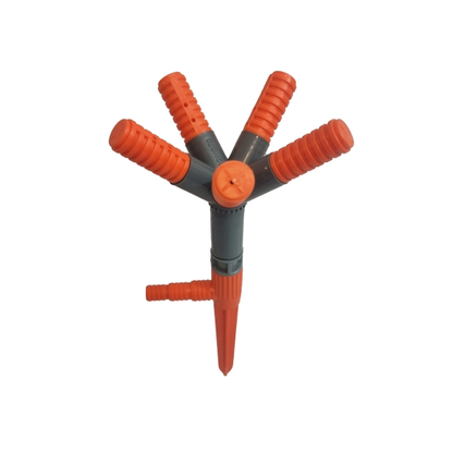 Set 2 x Aspersor Rotativ din PVC cu 5 Brate - Diametru irigare 12m