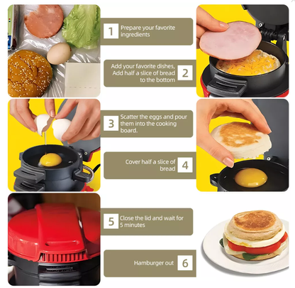 Aparat electric de preparat Burger/Sandwich, 600W