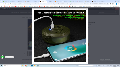 Ghirlanda luminoasa colorata camping, lanterna, functie de baterie externa, LED, reincarcabila USB, 8 moduri de iluminare, 10 m, agatatoare