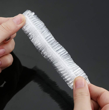 Set 100 casti plastic, de unica folosinta pentru dus sau gatit