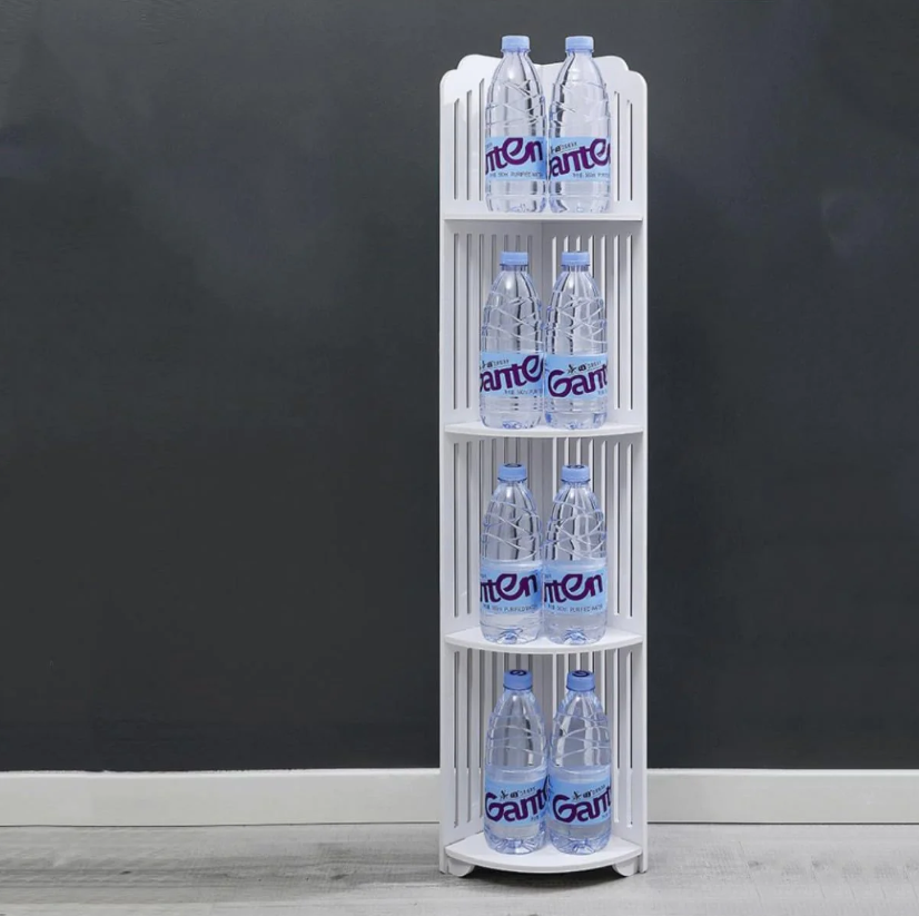 Etajera de colt pentru baie sau bucatarie, cu 4 polite, 120cm