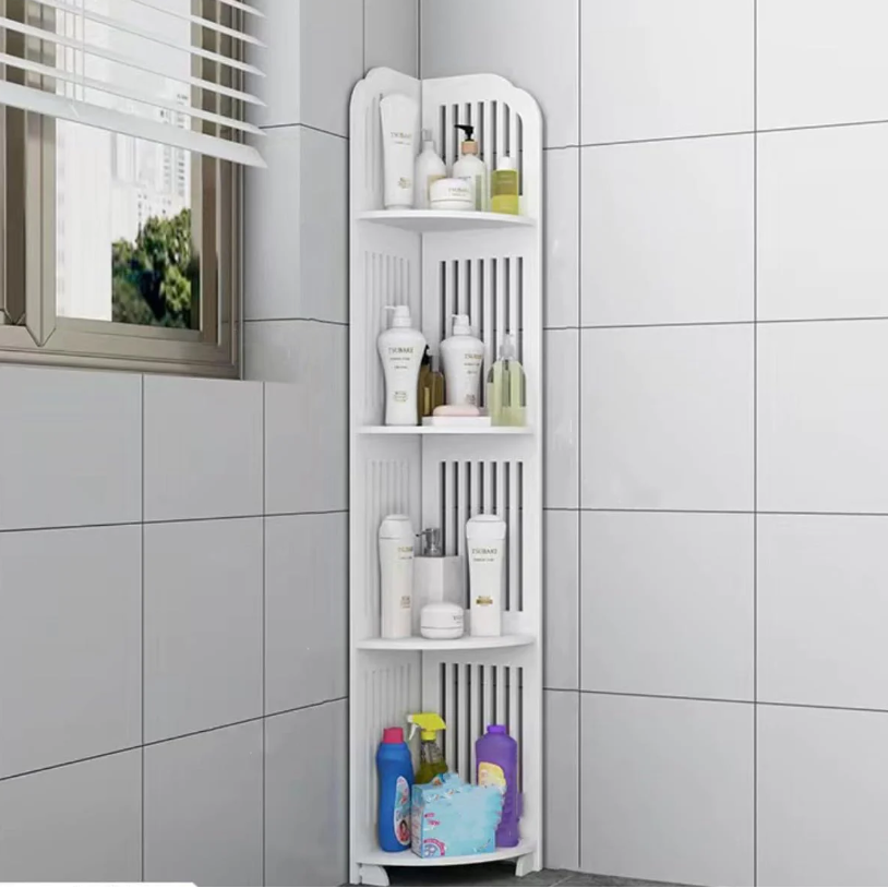 Etajera de colt pentru baie sau bucatarie, cu 4 polite, 120cm