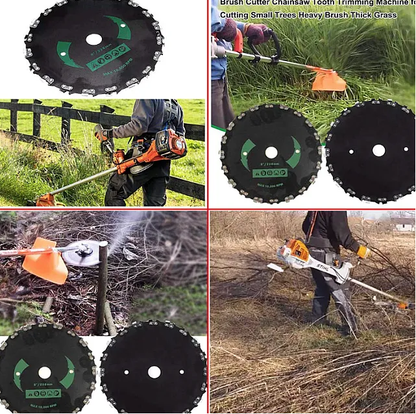 Disc Motocoasa cu Dinti Lant Drujba 230x 20T Negru, pentru vegetatie densa si arbusti