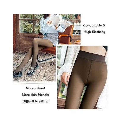 Set 2 x Dres imblanit, captuseala pufoasa, imita culoarea piciorului, marime universala