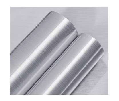 Set 2 x Folie autocolanta inox, argintie, rezistenta la apa, usor de curatat, 60x300 cm