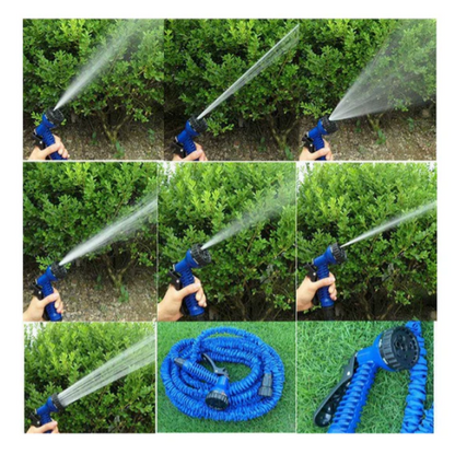 Aspersor pulsatoriu, plastic, cu trepied telescopic, 55-93 cm + Furtun extensibil 30m cu dispozitiv pulverizare