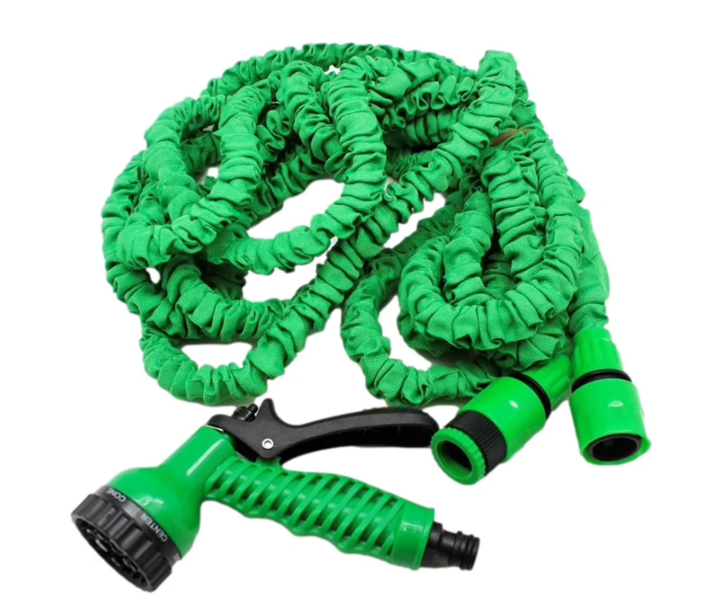 Aspersor pulsatoriu, plastic, cu trepied telescopic, 55-93 cm + Furtun extensibil 30m cu dispozitiv pulverizare