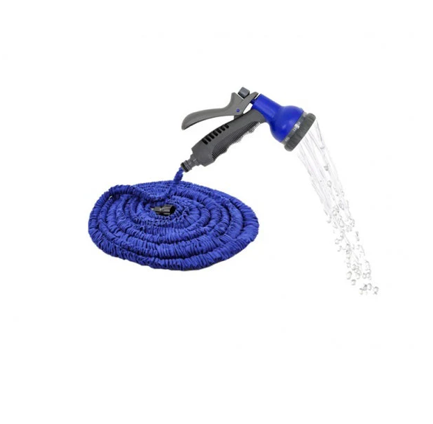 Aspersor pulsatoriu, plastic, cu trepied telescopic, 55-93 cm + Furtun extensibil 30m cu dispozitiv pulverizare