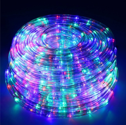 Instalatie furtun, interior - exterior, 10m, 8 jocuri lumini 220V, diverse culori