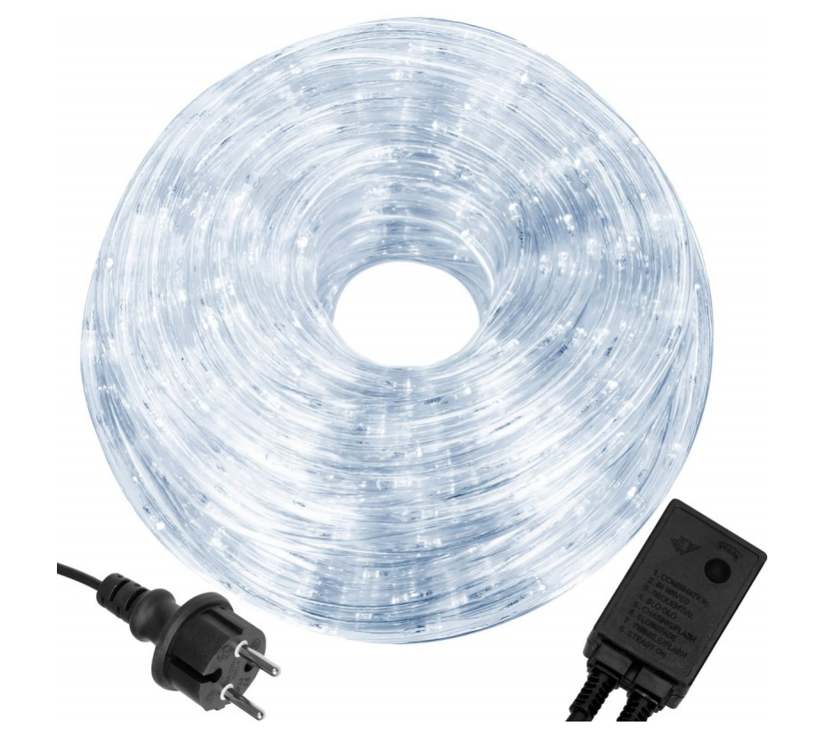 Instalatie furtun, interior - exterior, 20m, 8 jocuri lumini 220V, diverse culori