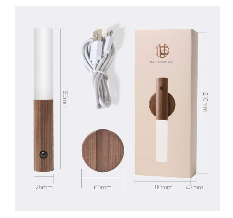 1+1 CADOU Lampa de veghe inteligenta, portabila, senzor de miscare, incarcare USB, magnetica