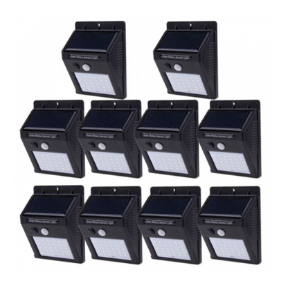 Set 10 lampi solare, portabile, cu senzor, 30 led