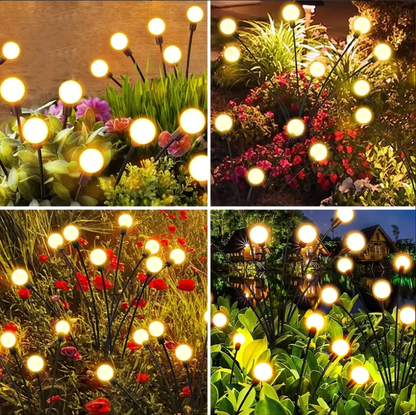 Set 2 Lampi solare Licurici, LED Alb Cald cu 10 bulbi