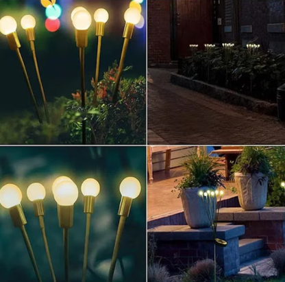 Set 2 Lampi solare Licurici, LED Alb Cald cu 10 bulbi