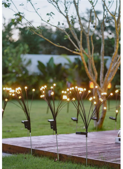 Set 2 Lampi solare Licurici, LED Alb Cald cu 10 bulbi