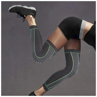 Set 2 x genunchiera elastica lunga, protectie pentru genunchi, marime universala