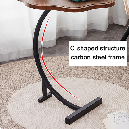 Masa design floare, picior curbat, pentru laptop sau cafea, în stil modern minimalist 25x30x60cm