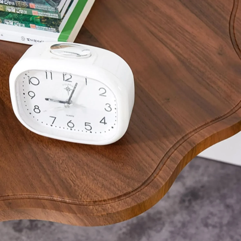 Masa design floare, picior curbat, pentru laptop sau cafea, în stil modern minimalist 25x30x60cm