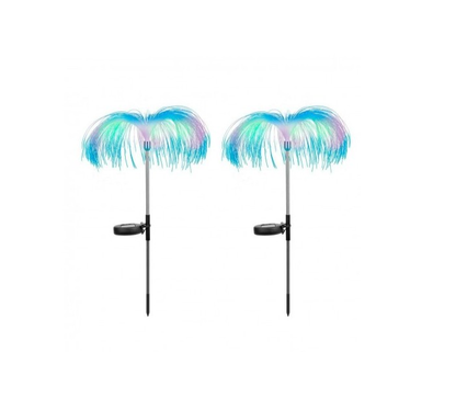 Set 2 x Lampa solara tip meduza, fibra optica LED RGB
