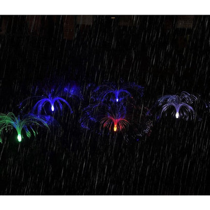Set 2 x Lampa solara tip meduza, fibra optica LED RGB