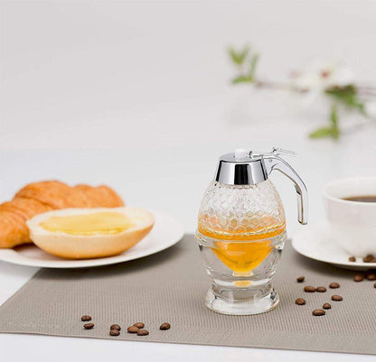 Ceainic din sticla, filtru din inox, capacitate 1100 ml + CADOU Dozator miere