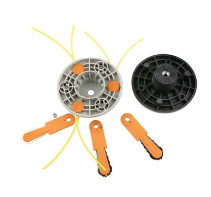 Mosor motocoasa cu 6 cutite(3 de metal, 3 de plastic) si fir nylon