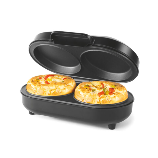 Aparat electric multifunctional dublu pentru burgeri/omleta/waffles/clatite, 850W