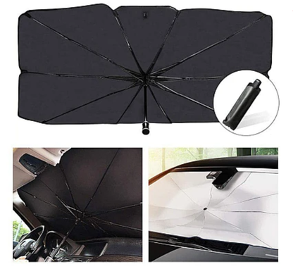 Parasolar tip umbrela pentru autoturisme 140 x 79 cm