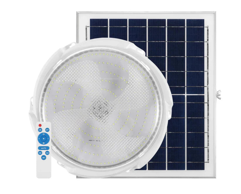 Aplica plafoniera Jortan, cu panou solar, 40W, alb rece + alb cald combinat