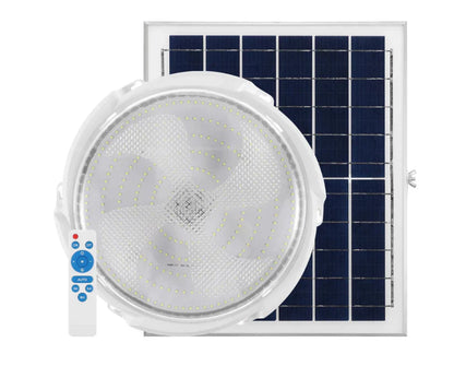 Aplica plafoniera Jortan, cu panou solar, 40W, alb rece + alb cald combinat