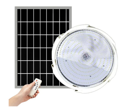 Aplica plafoniera Jortan, cu panou solar, 40W, alb rece + alb cald combinat