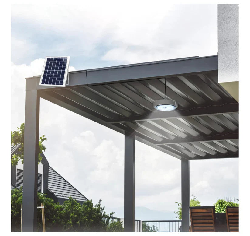 Aplica plafoniera Jortan, cu panou solar, 40W, alb rece + alb cald combinat