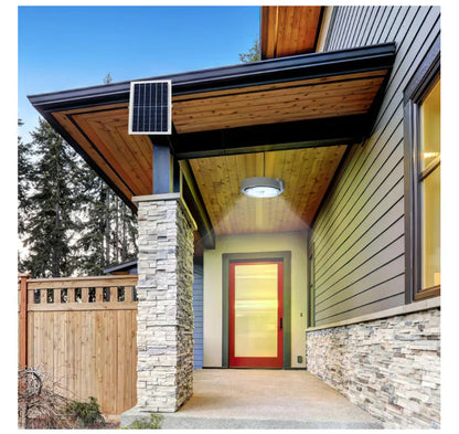 Aplica plafoniera Jortan, cu panou solar, 40W, alb rece + alb cald combinat