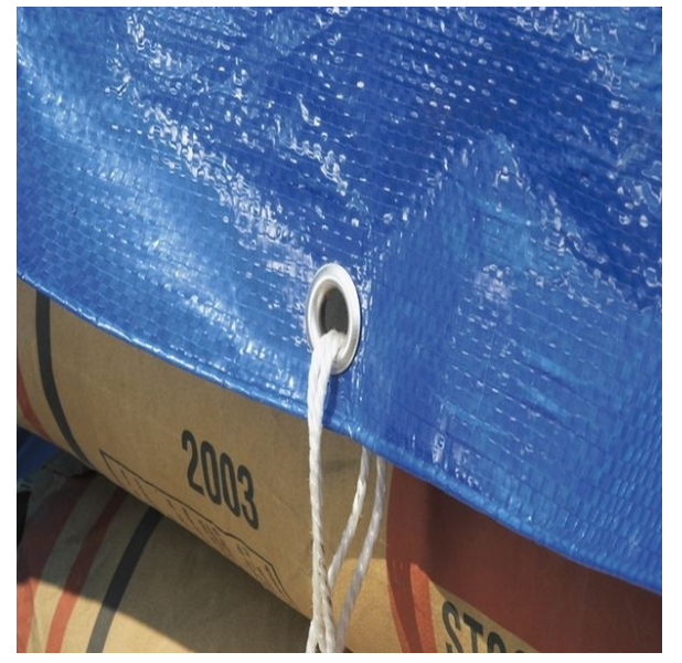 Set 2 x Prelata impermeabila cu inele, 80 gr/mp, dimensiuni: 2 m x 3 m