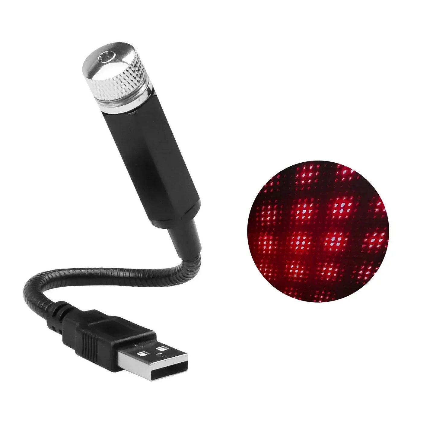 Lumina de Veghe Laser Ambiental Interior Rosu USB