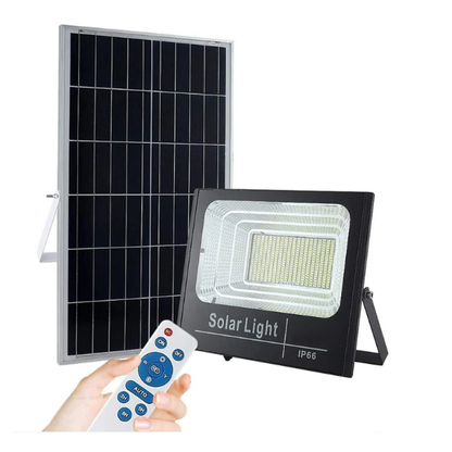 Proiector LED 100W cu panou solar, telecomanda inclusa