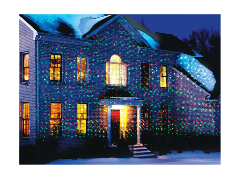 Pachet Proiector laser interior/exterior + Instalatie 12m, franjuri cu LED - diverse culori