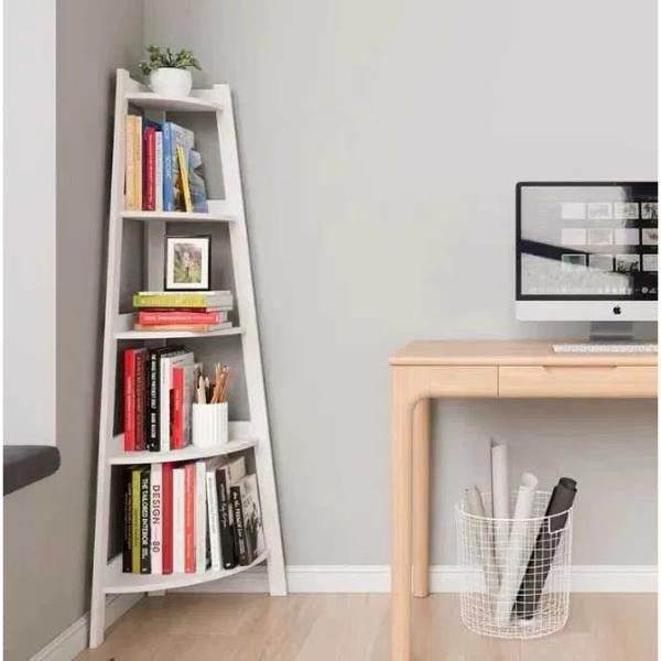 Raft De Colt Cu 5 Polite, Alb ,52 x 34 x 150 cm