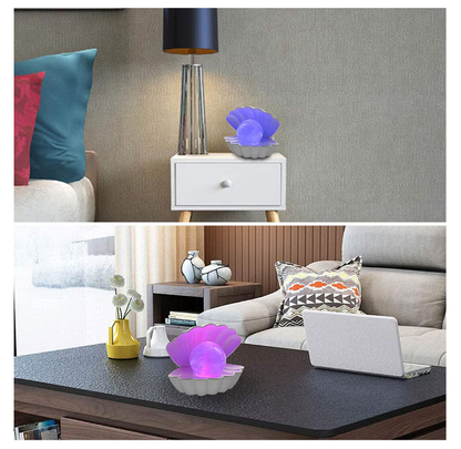 Lampa De Veghe Multicolora In Forma de Scoica Cu Perla In Interior