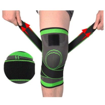 Genunchiera elastica ajustabila cu bretele elastice, bandaj pentru genunchi cu compresie