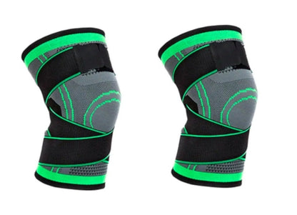 Set 2 x genunchiera elastica ajustabila cu bretele elastice, bandaj pentru genunchi cu compresie