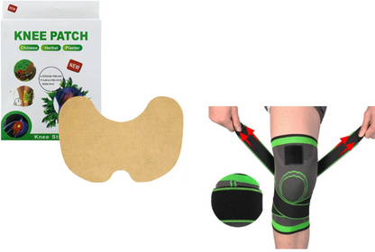 Set 10 plasturi pentru genunchi + Genunchiera compresie ajustabila