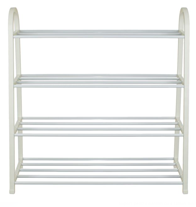 Suport Incaltaminte cu 4 Rafturi Alb 61x28x64cm
