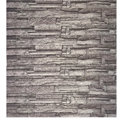 Set 10 Bucati tapet autoadeziv 3D 30X60 cm model piatra bej-gri