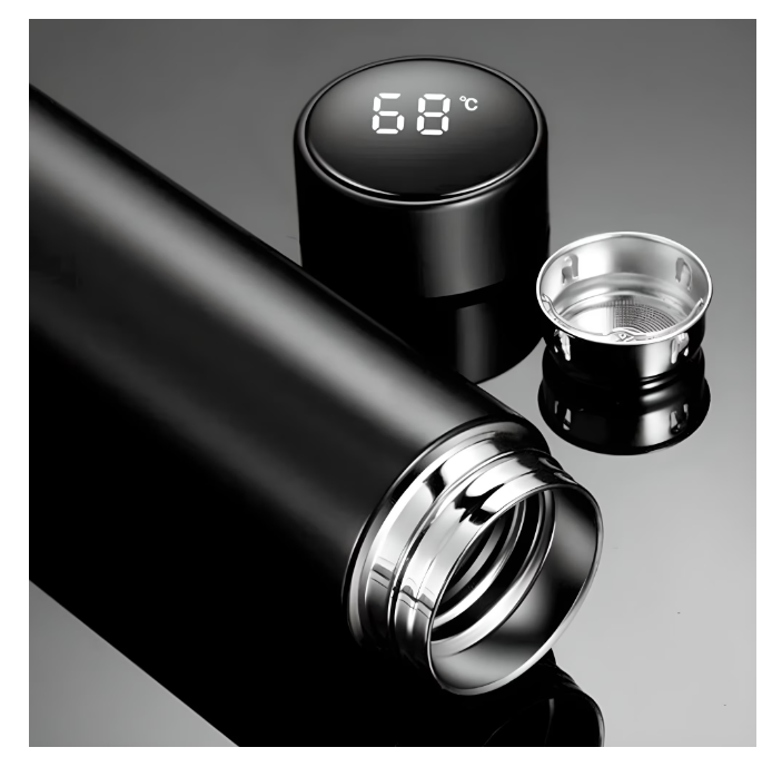 Oferta 1+1 - Termos Smart, otel inoxidabil, afisaj LED temperatura, 500ml