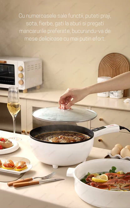 Tigaie Electrică Antiaderentă, Control Temperatură, Încălzire Uniformă, 26 cm, 3L