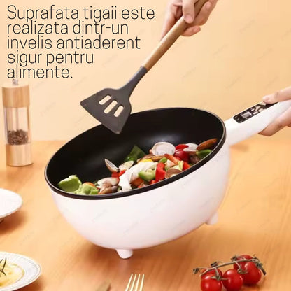 Tigaie Electrică Antiaderentă, Control Temperatură, Încălzire Uniformă, 26 cm, 3L