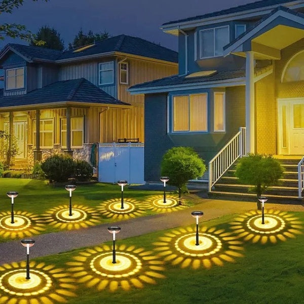 Set 2 lampi solare LED RGB