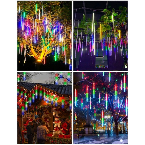 Instalatie tub luminos tip meteorit, 80 cm, 8 tuburi